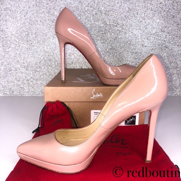 Pigalle Plato Christian Louboutin 120mm Nude 37.5 - Picture 3 of 8